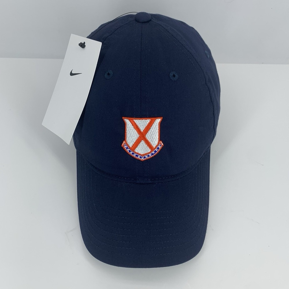 Old Row Crest Hat Nike Blue Heritage86 Dri Fit OSFM Adjustable Baseball Cap NEW